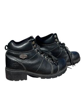 Harley Davidson Boots Women’s Tyler Chukka Black Leather Ankle Boot Size 8